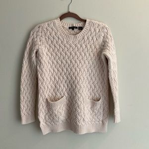 JEANNE PIERRE | COTTON CABLE KNIT SWEATER, SIZE S